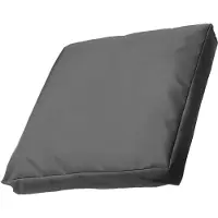 EDANTI Coussin de jardin 60x60 cm Coussin plat en mousse imperméable avec fermeture éclair Gris