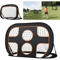 XINZI But de football pour enfants 2 en 1 Pop-Up But de football avec sac de transport & clous de sol, pour l'extérieur et l'intérieur, entraînement de football (120 x 80 x 80 cm)