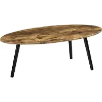 In And OutdoorMatch Table basse Nicolas - MDF - 109,5x59,5x39,5 cm - Couleurs bois et noir - Design moderne