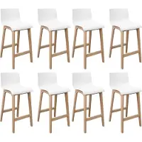 MOB-IN Lot de tabourets de bar en chêne 65cm TANNA