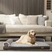 WISFOR Lit pour chien Orthopédique Coussin pour chien Lit pour animal Lit pour chat Panier pour chien Couchage, lavable Housse amovible, 135 x 100 x 28 cm[Taille : XXL]