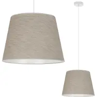 Light11 HOME Lampe à suspendre Len Kegel blanc 1 flamme Abat-jour Beige L05 38cm