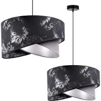 Light11 HOME Suspension Glamour Noir – Élégant lustre suspendu Plafonnier pour salon et salle à manger