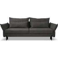 Besilio Canapé-lit 3 places 239 cm Vilio - Canapé-lit avec fonction de couchage et conteneur à literie, Tissu lisse - graphite & Chill me 1