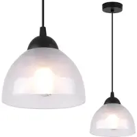 Light11 HOME Lampe à suspendre Venice à 1 flamme avec abat-jour en verre opale E27