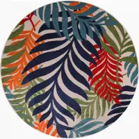 Un Amour De Tapis CHIMEK tapis d'extérieur rond tissé en kilim