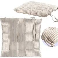 EDANTI Coussin de chaise avec sangles 40x40 cm Terrasse de jardin