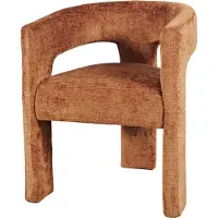 FURNLUX Chaise de salle à manger Leith Orange 62cm / Couleur principale : Orange / Dimensions : 62 x 75 x 58 cm