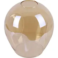Light11 HOME Abat-jour Praga couleur miel 14 cm – abat-jour en verre élégant pour un éclairage chaleureux de la pièce