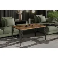 Endo -Möbel Table basse Monza 100x60x51 cm Design Table de salon moderne (Chêne Monastère)