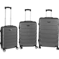 H4L Trolley valise valise de voyage set de 3 valises à coque dure Anthracite taille S,M,L