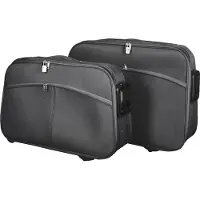 H4L Set de valises de voyage 2 pièces noir Set de valises de voyage Bagage souple Valise Sac