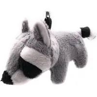 Onwomania Peluche / Doudou / Tissu Animal Porte-clés Blaireau Raton Laveur gris 13 cm