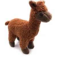 Onwomania Peluche Tissu Animal Alpaga brun debout Pako 20 cm