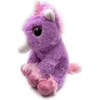 Onwomania Peluche Doudou Créature fabuleuse Cheval Licorne blanc/rose H 20 cm Blanc