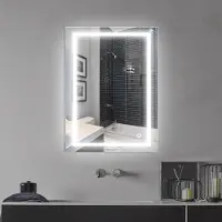Supfine Miroir de salle de bain LED 60×80cm interrupteur tactile avec 3 couleurs de lumière 3000-6400K