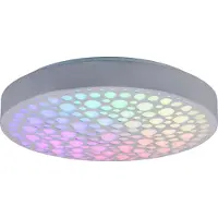 RL LIVE YOUR LIGHT Reality - Lampe de plafond LED - Plafonnier - 22W - Couleur réglable - RGB - Télécommande - Dimmable - Rond - Blanc - Plastique