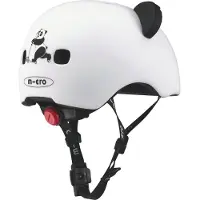 Micro mobility Jeu de plein air Casque Panda 3D avec boucle magnétique et lumière LED intégrée Taille M