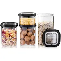 GEFU lot de 4 récipients en verre G12806