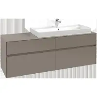 Villeroy & Boch Collaro Meuble sous-lavabo, lavabo à droite, 4 tiroirs, suspendu, avec éclairage, 1600x548x500mm, C030B0VQ