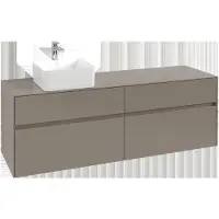 Villeroy & Boch Collaro Meuble sous-lavabo, montage mural, 4 tiroirs, lavabo à gauche, 1600x548x500mm, C05000VQ