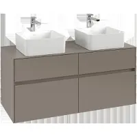 Villeroy & Boch Collaro Meuble sous-lavabo, 4 tiroirs, pour 2 lavabos, montage mural, 1200x548x500mm, C04400VR