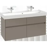 Villeroy & Boch Collaro Meuble sous-lavabo, 4 tiroirs, lavabo au centre, avec éclairage, 1154x546x444mm, C012B0VQ