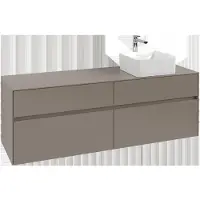 Villeroy & Boch Collaro Meuble sous-lavabo, lavabo à droite, 4 tiroirs, montage mural, 1600x548x500mm, C05100VM