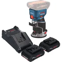 Bosch GKF 18V-8 Professional Affleureuse sans fil 18 V 8,0 mm Brushless + 2x batterie ProCORE 4,0 Ah + chargeur