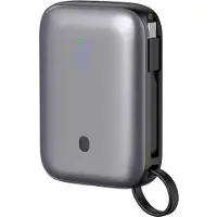 Baseus PLATINET POWER BANK 10000 mAh 20W PD WITH CABLE MINI SIZE (46011) (10000 mAh, 37 Wh), Chargeur de secours, Noir