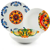 Excelsa Set de vaisselle 18 pièces Messina Porcelaine Multicolore
