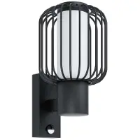 Eglo 98722 RAVELLO E27 Applique murale/plafonnier d'extérieur Capteur noir blanc IP44