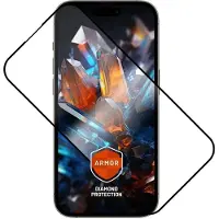 FIXED Armor | Protecteur d'écran | Apple | iPhone 15/iPhone 16 | Verre trempé | Noir