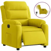 Syfax Fauteuil Relax Electrique Jaune Velours