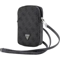 GUESS Pu Triangle Logo Wallet Zipper Phone Bag 4g Gris