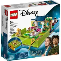 LEGO Disney Peter Pan et Wendy's Storybook Adventure 43220 Coffret de jeu portable avec micro-poup es et bateau pirate pour enfants de 5 ans et p