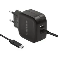 Qoltec 50190 chargeur pour appareils mobiles Téléphone portable, tablette, téléphone, universel Noir AC Indoor