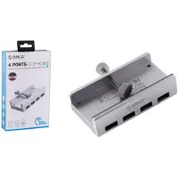 ALLNET ALL-USB3-HUB-4-CLIP Concentrateur d'interface USB 3.2 Gen 1 (3.1 Gen 1) Type-A 5000 Mbit/s Argent (ALL-USB3-HUB-4-CLIP)
