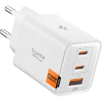 Spigen Essential 47W Wall Charger EE473EU, white (47 W, 3 ports), Chargeur USB, Blanc