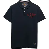 Superdry T-Shirt marine / rouge carmin