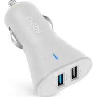 SBS Chargeur de voiture 2x USB 12W