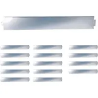 Relaxdays Bordure de pelouse , lot de 15, H x L : 15 x 100 cm, acier, bordure de parterre flexible, bordure pour parterres et pelouse, argent