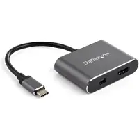 StarTech.com Adaptateur USB-C vers HDMI/MiniDisplayPort CDP2HDMDP 4K Ultra HD Argent
