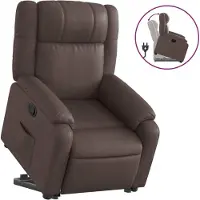 Syfax Fauteuil inclinable marron similicuir