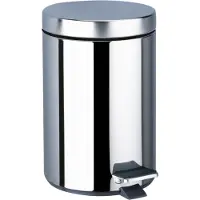Delabie corbeille ronde à pédale 5l inox polie