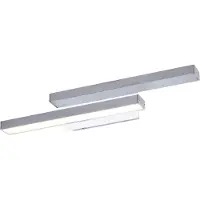 Rabalux Applique murale LED Ryan chromée 19 W, blanc chaud, 1 100 lm, métal, dimensions : 9,6 x 45 x 7 cm, IP44,