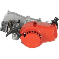 StarTech.com Moteur à essence 2 temps de 49 cm³ - Démarreur à câble - Refroidi par air - Avec boîte de vitesses - Filtre à air - Rapport de mélange 25:1 - Pour mini-moto tout-terrain/quad/pocket bike/quad - Rouge