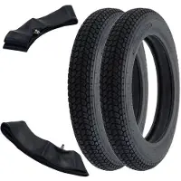 Kenda 2 pneus K315 3.00-12 (3,00 x 12) 47J TT + chambre à air