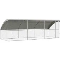 vidaXL Cage pour chien 3 pièces Argent 6 x 2 x 2 m Acier galvanisé