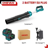 StarTech.com Souffleur à feuilles sans fil - Appareil portatif Turbo - Moteur sans balais - 8 000 W - 2 batteries 18 V incluses - Chargeur UE